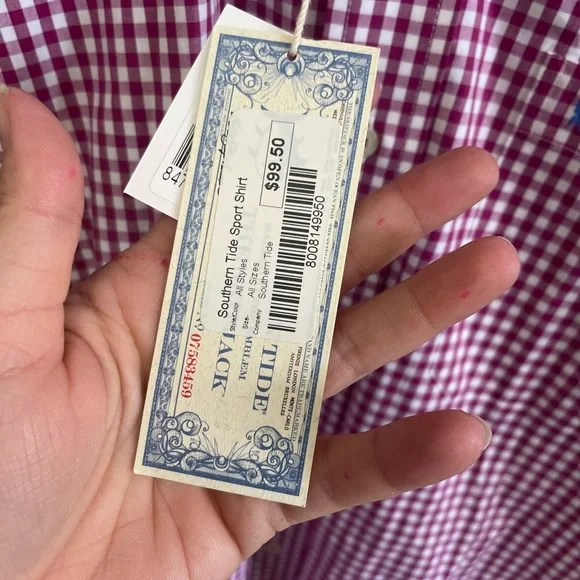 New southern tide button up shirt sz medium - Picture 4 of 4